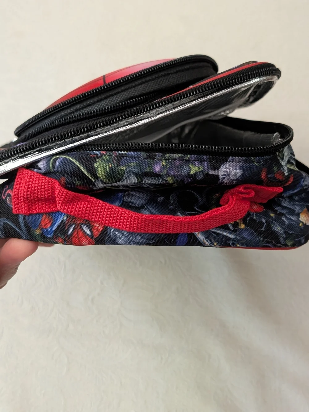 Spider-Man Insulated Kids Lunch Bag Black/Red Zip Handle 2 Comp Polyester